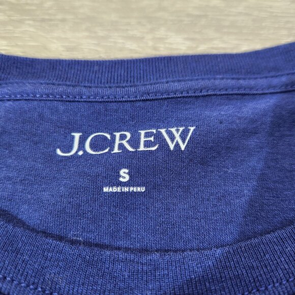 J.Crew Navy Blue Short Sleeve T-Shirt Cotton & Lyocell Blend Womens Size S - Picture 4 of 13